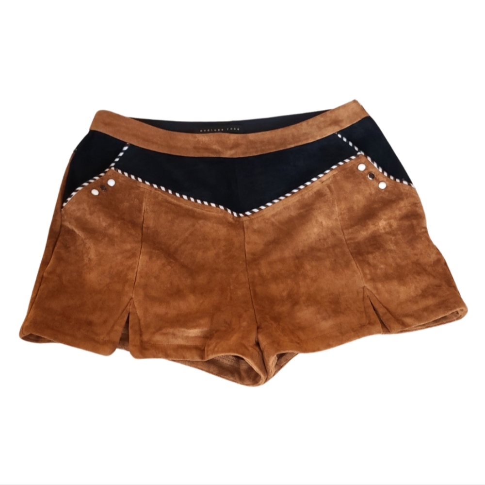 Endless Rose Faux Suede Western Shorts